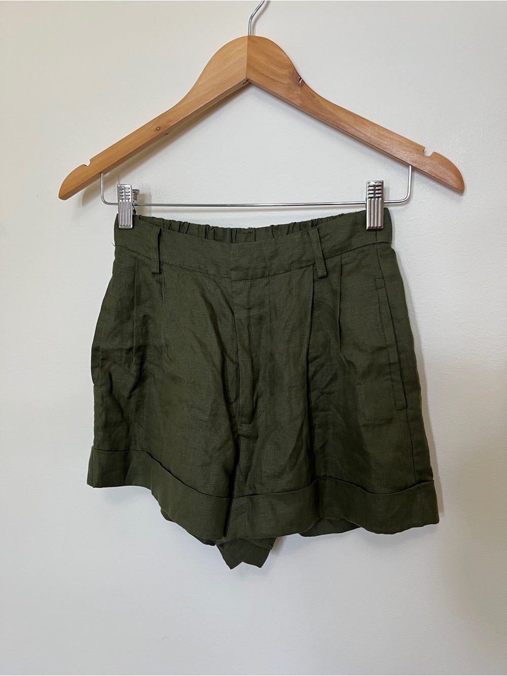 Cami NYC Ravi Linen Shorts in Sencha Size XXS NWOT